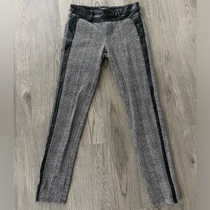 Liverpool Jeans Pants with Tweed Design, Faux Leather Tuxedo Trim - Women Size 4